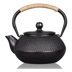 GENERICO - Tetera Hierro Fundido Japonesa Con Infusor Acero Negro