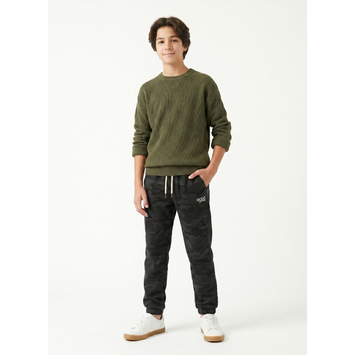 KIBOU - Pantalon De Buzo Jogger Camuflado Militar Para Niño