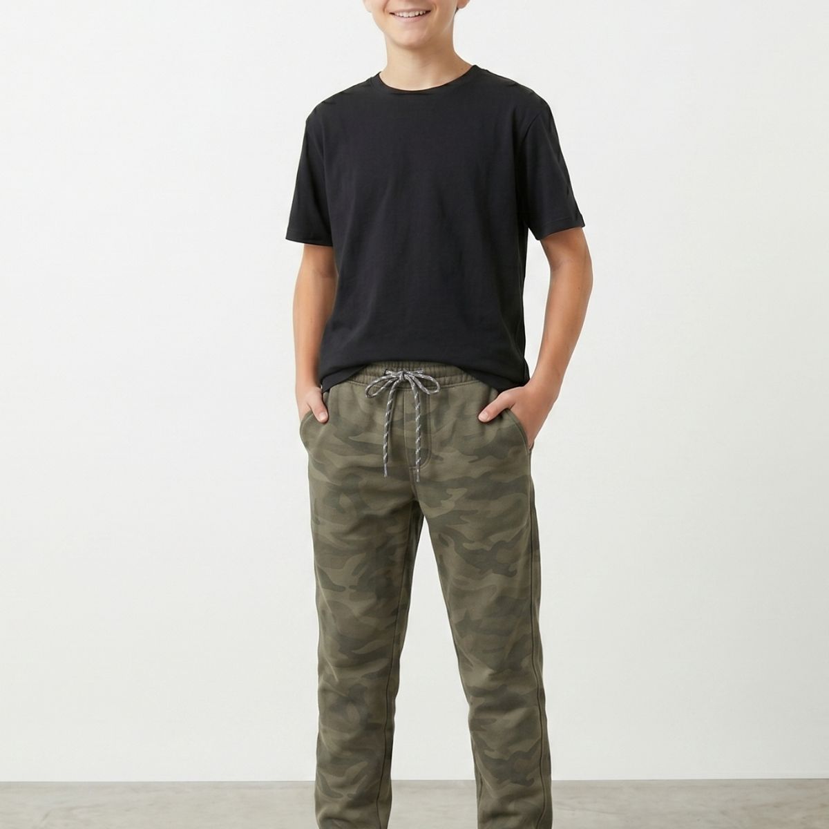 KIBOU - Pantalon De Buzo Jogger Camuflado Militar Para Niño