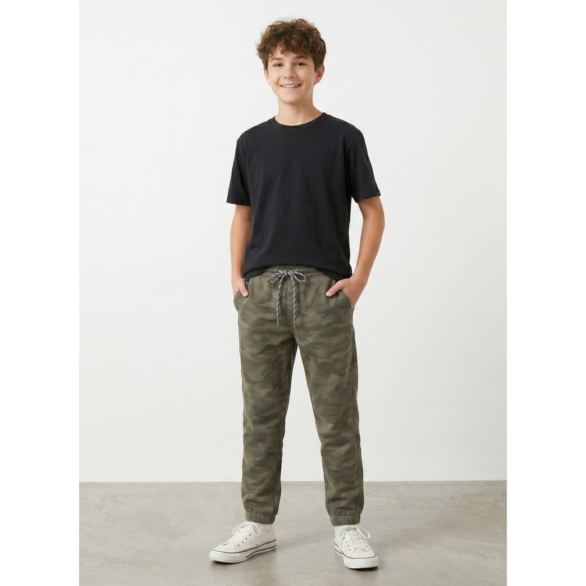 KIBOU - Pantalon De Buzo Jogger Camuflado Militar Para Niño