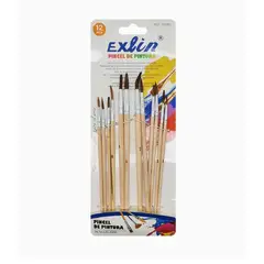 GENERICO - Set Pinceles de Pinturas 12 pcs