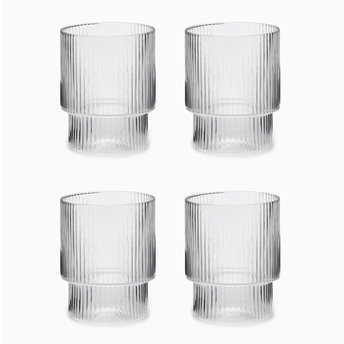 REGALITOLINDO CL - Vasos Whisky Diseño Bisel 4 un. 350 ml.