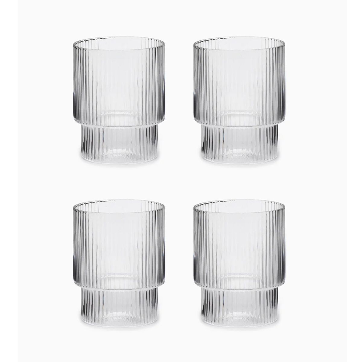 REGALITOLINDO CL - Vasos Whisky Diseño Bisel 4 un. 350 ml.