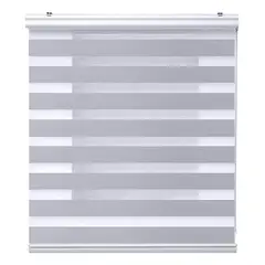 GENERICO - Cortina Roller Duo Zebra Dia Y Noche Persiana 100x180cm Gris