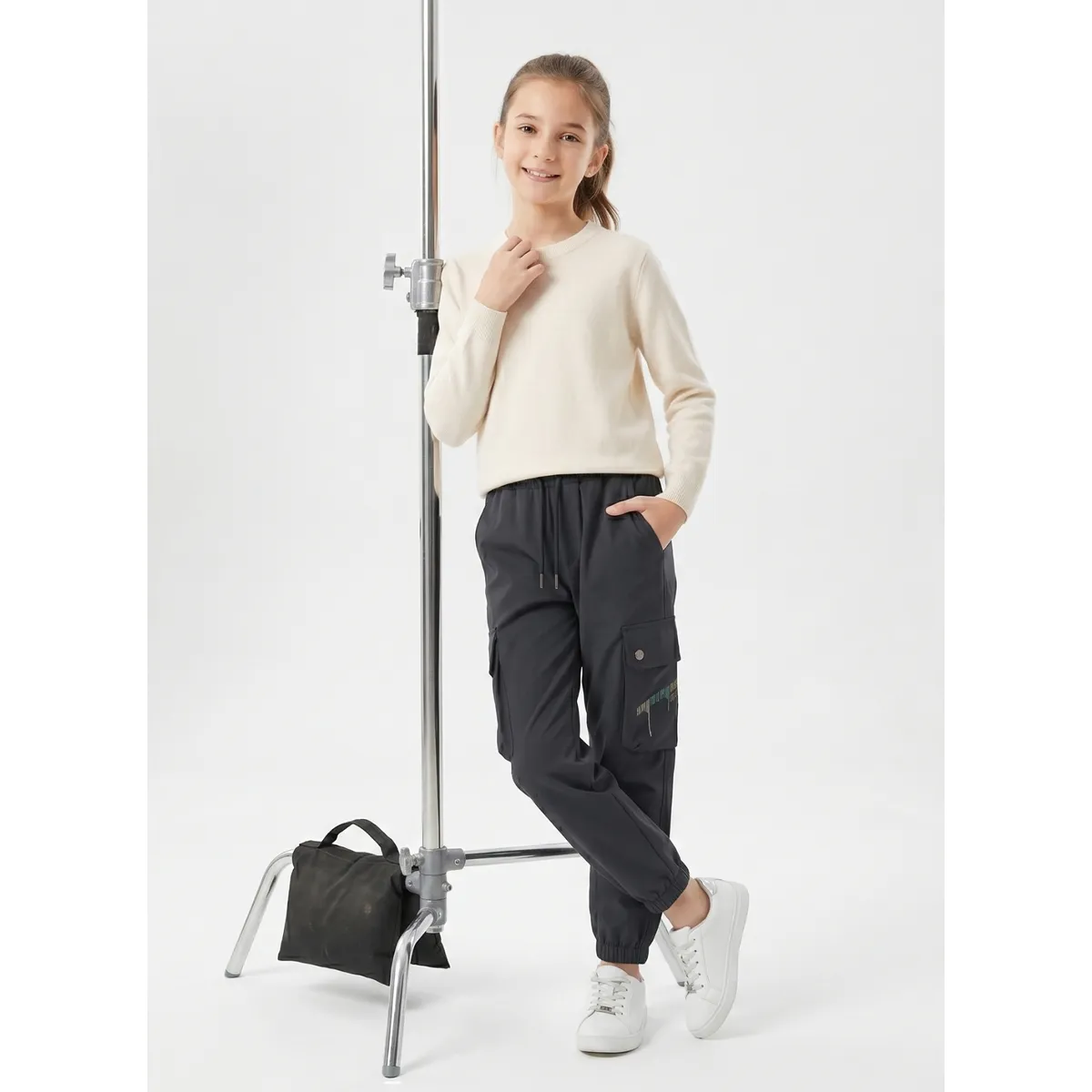 KIBOU - Pantalon Cargo Niña Impermeable Jogger Moda Urbana Comodo