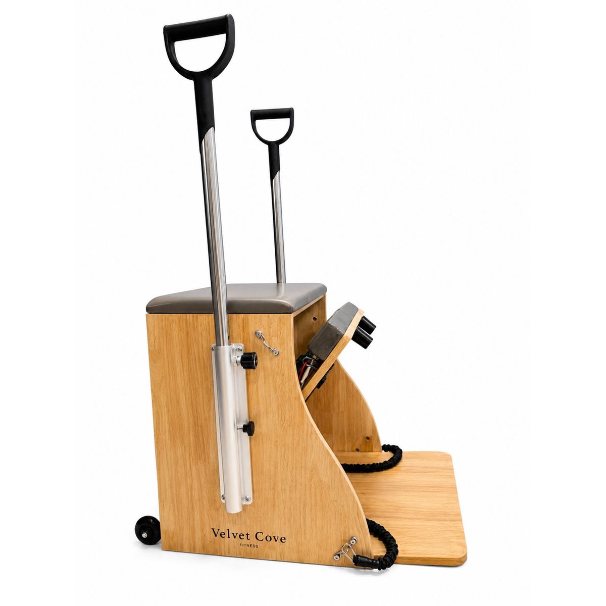GENERICO - Pilates Wunda Chair Velvet Cove, color madera y gris oscuro
