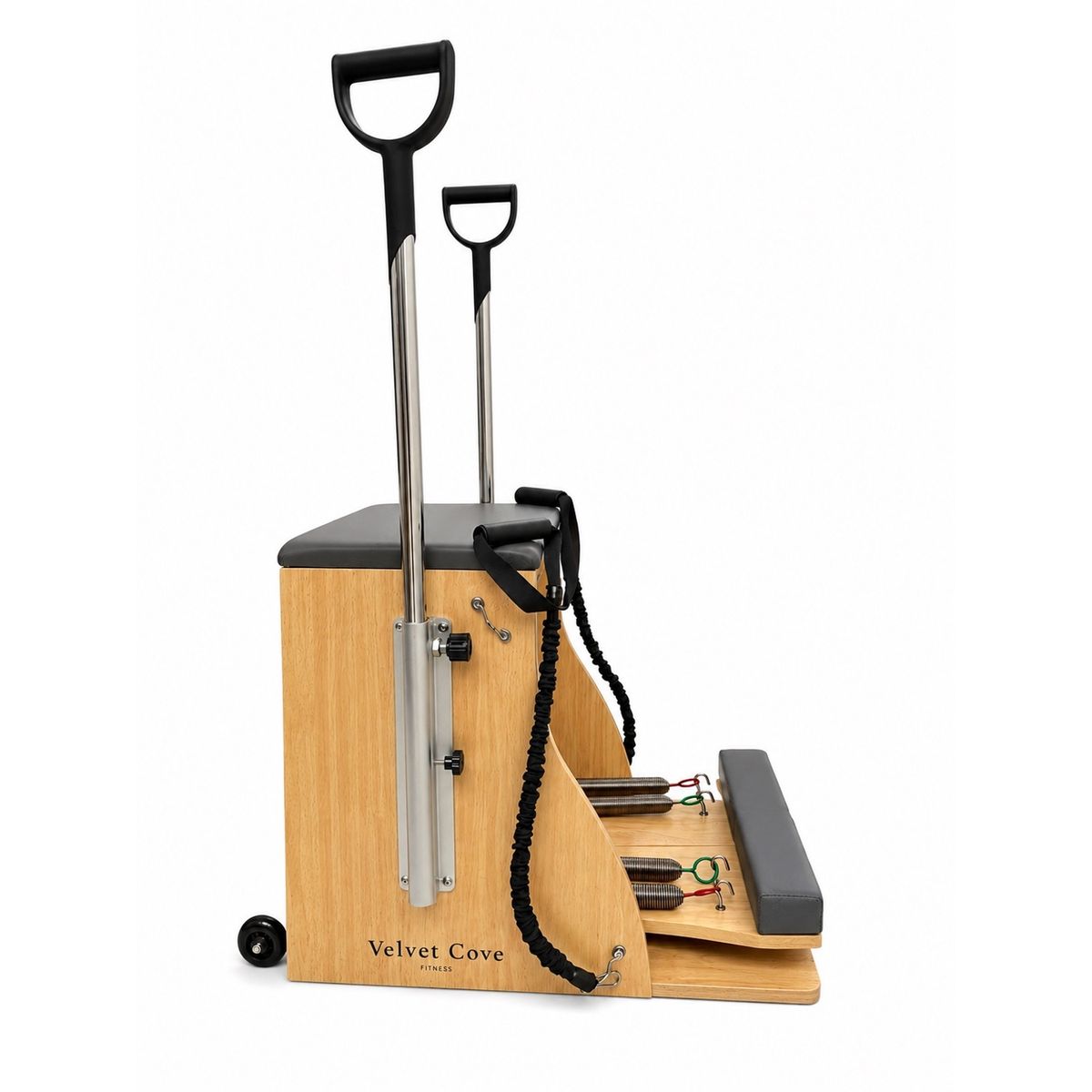 GENERICO - Pilates Wunda Chair Velvet Cove, color madera y gris oscuro
