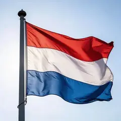 DORAL - Bandera De Países Bajos 90x60 Cm Estampada Argollas Metálica.
