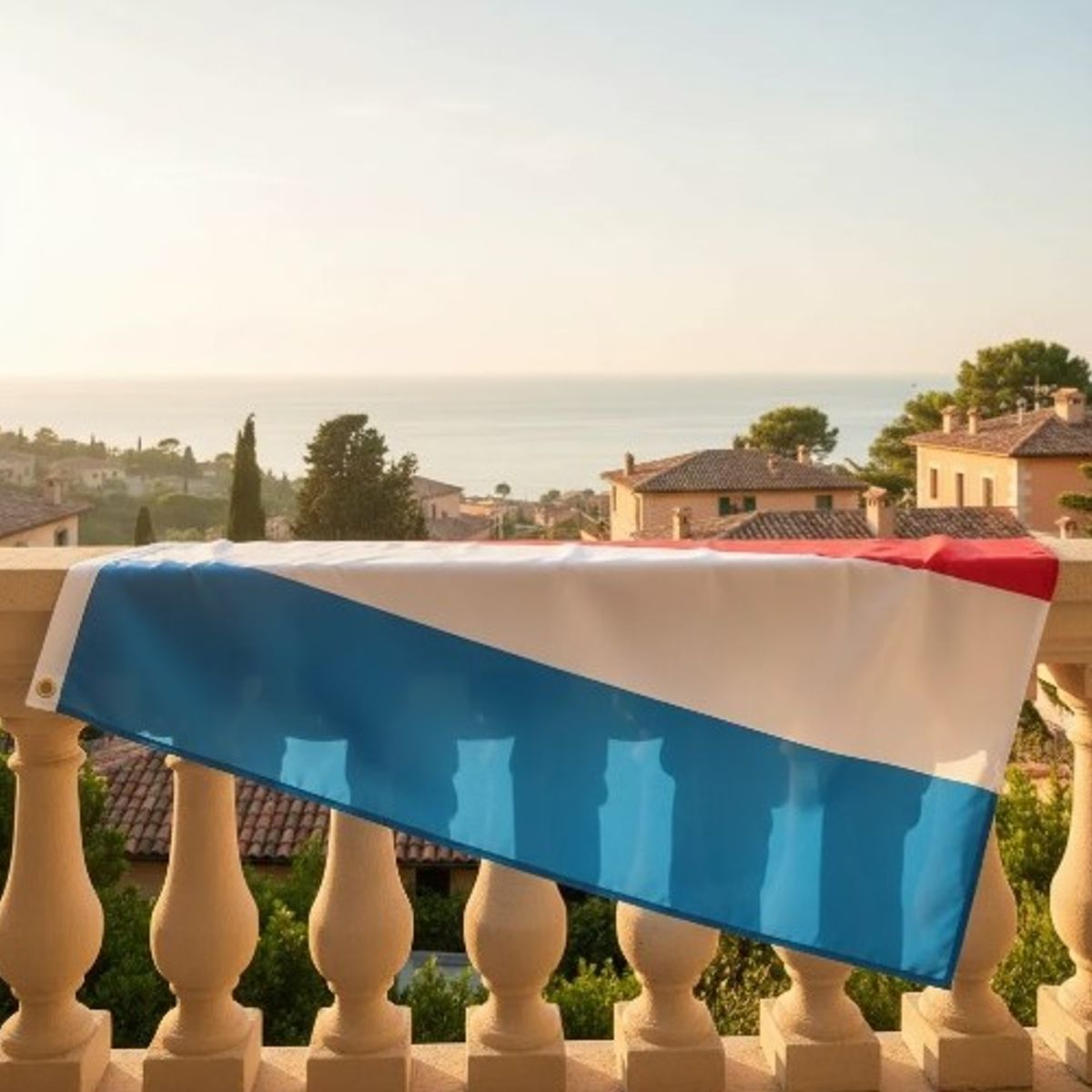 DORAL - Bandera De Países Bajos 90x60 Cm Estampada Argollas Metálica.