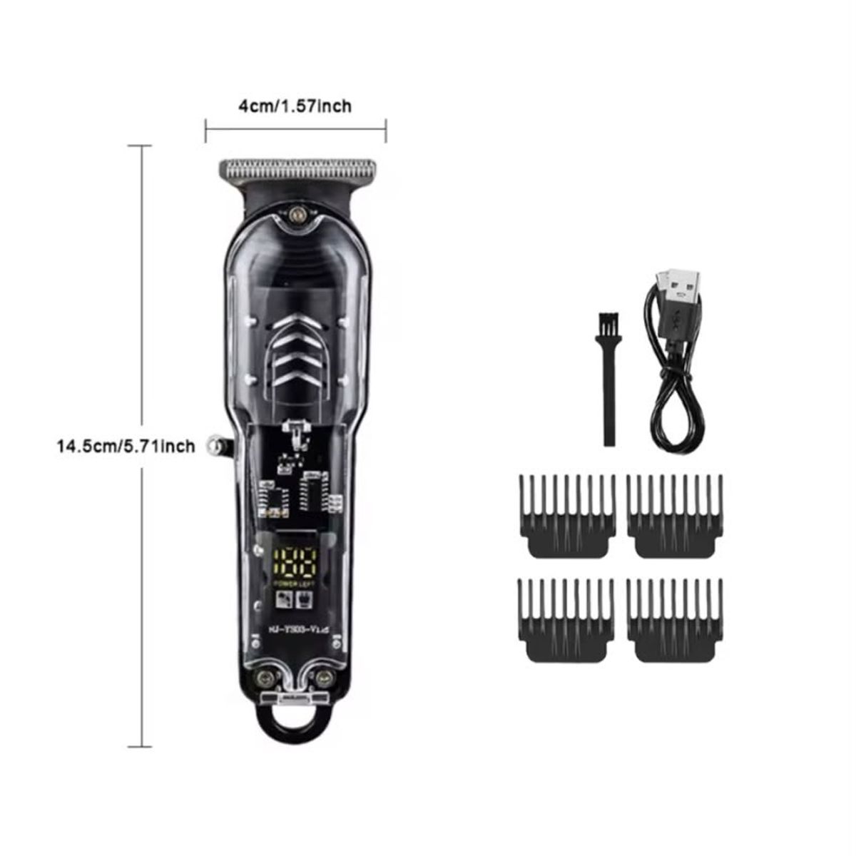 GENERICO - Maquina Corta Pelo Patillera Trimmer Recargable