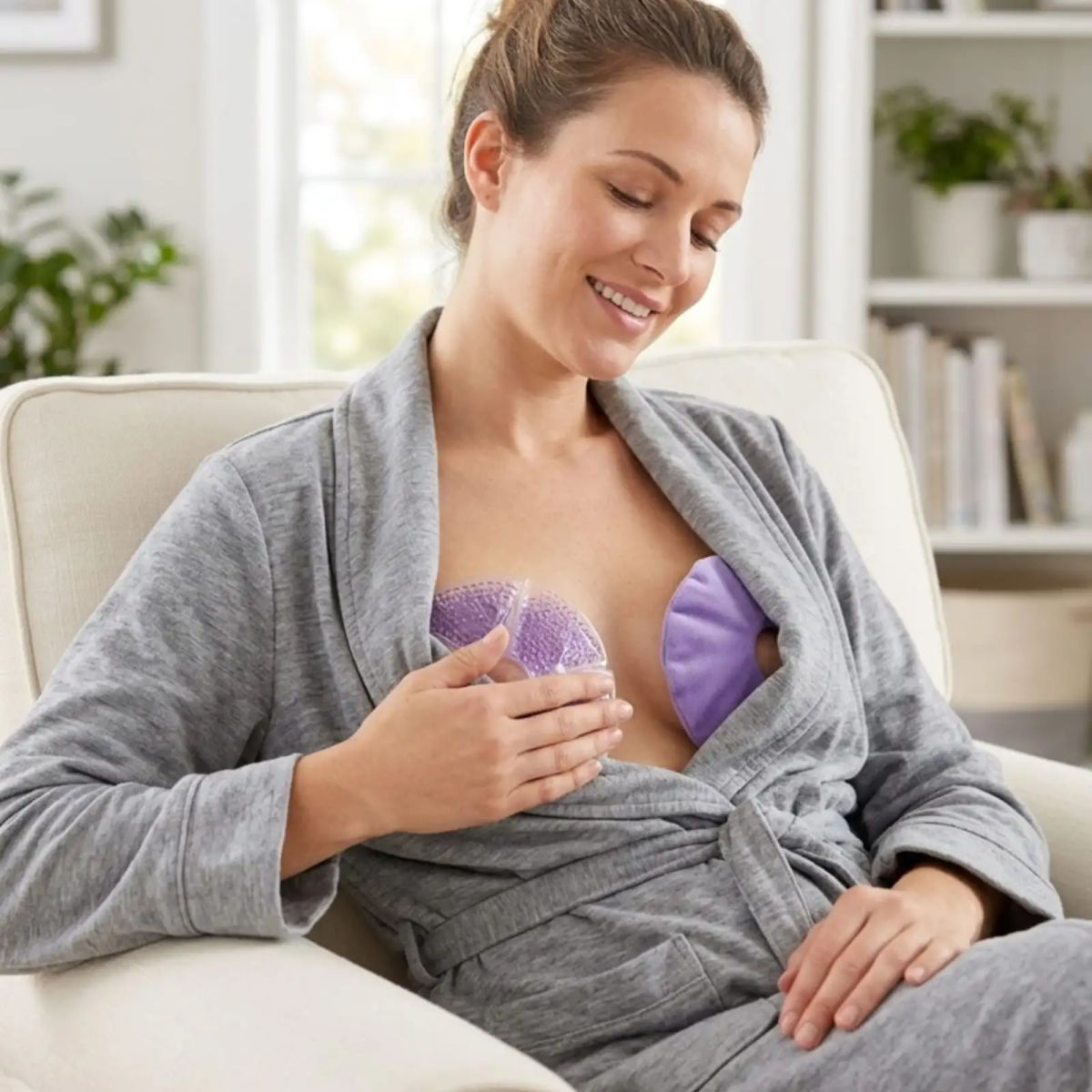 GENERICO - Pack 4 Compresas Reutilizables Frío Calor Lactancia Materna