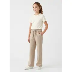 KIBOU - Pantalon Ancho Niña Palazzo Holgado Con Cintura Elastica