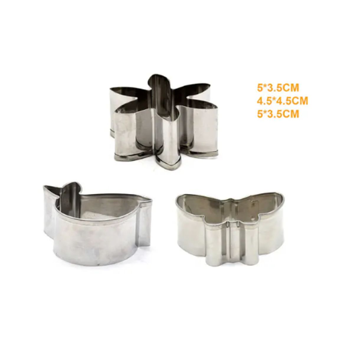 GENERICO - Molde Para Galletas Metal 3 pcs