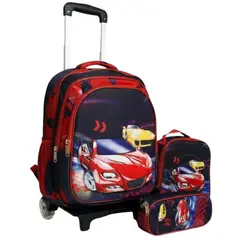 GENERICO - Pack Mochila Infantil Escolar Niño Con Ruedas