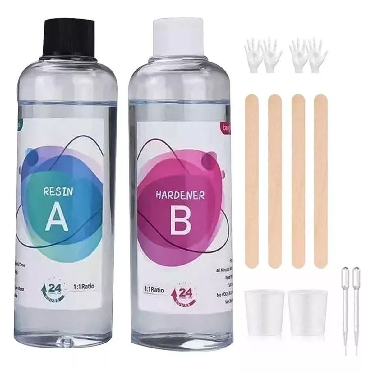 GENERICO - Resina Epóxica Cristal 11 1000ml + Accesorios