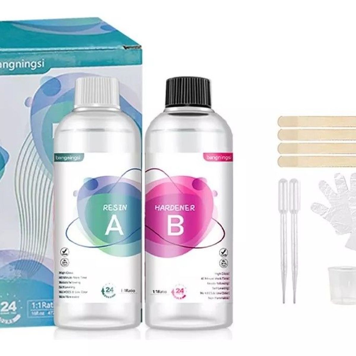 GENERICO - Resina Epóxica Cristal 11 1000ml + Accesorios