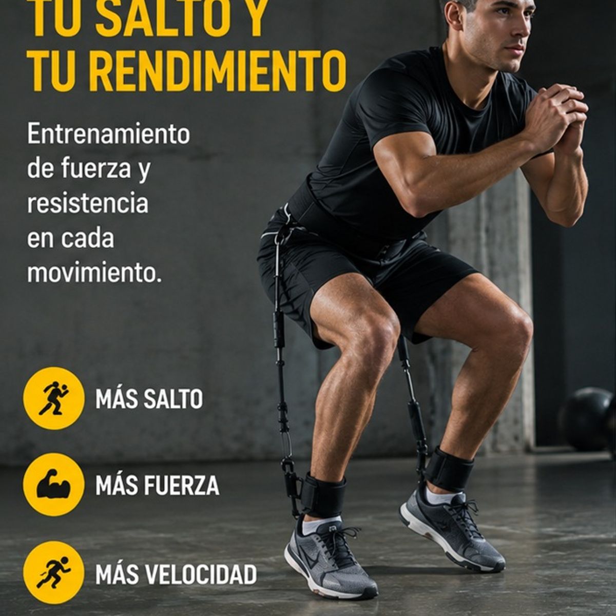 MOVI - Bandas Elásticas de Salto y Resistencia para Entrenamiento Deportivo Ajustables