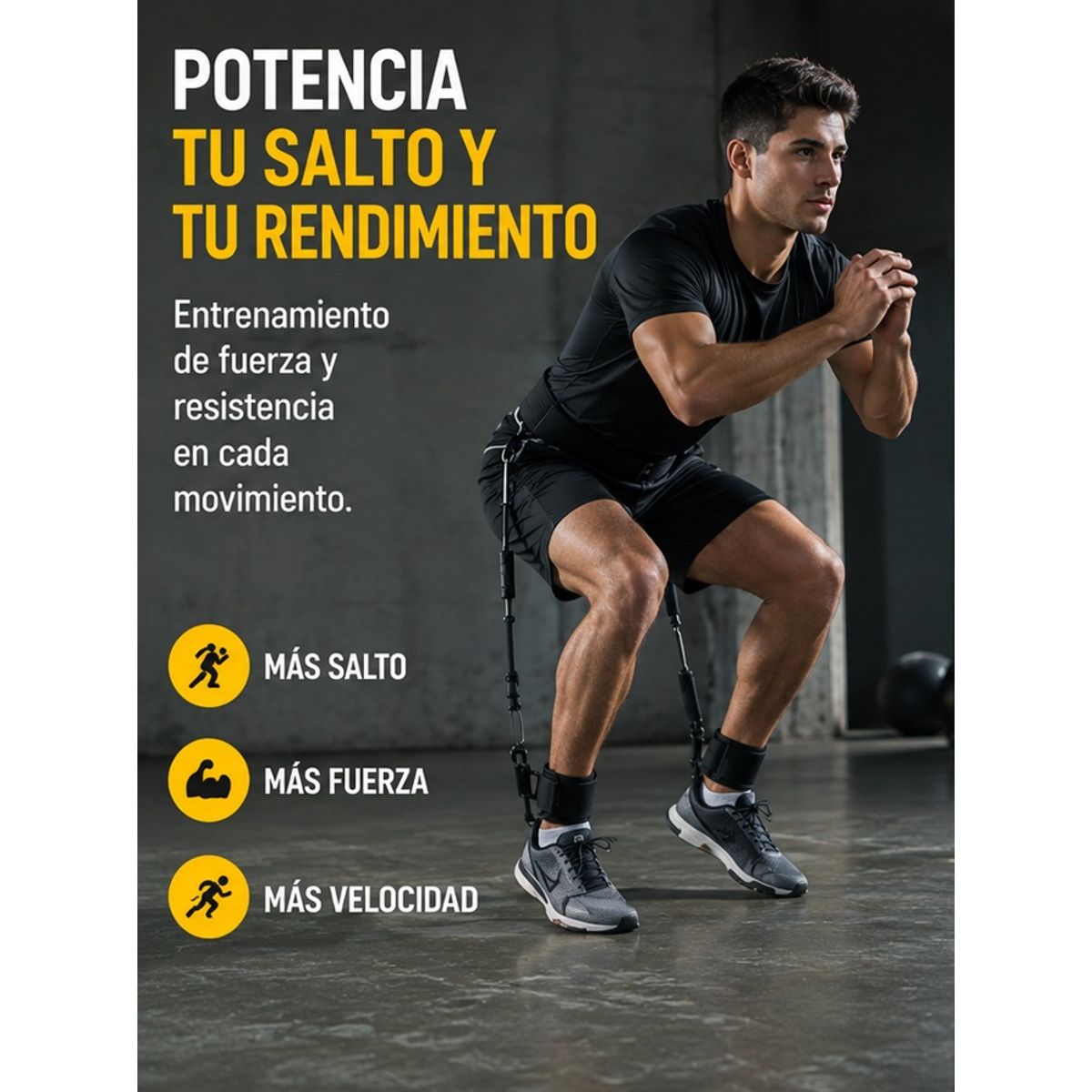 MOVI - Bandas Elásticas de Salto y Resistencia para Entrenamiento Deportivo Ajustables