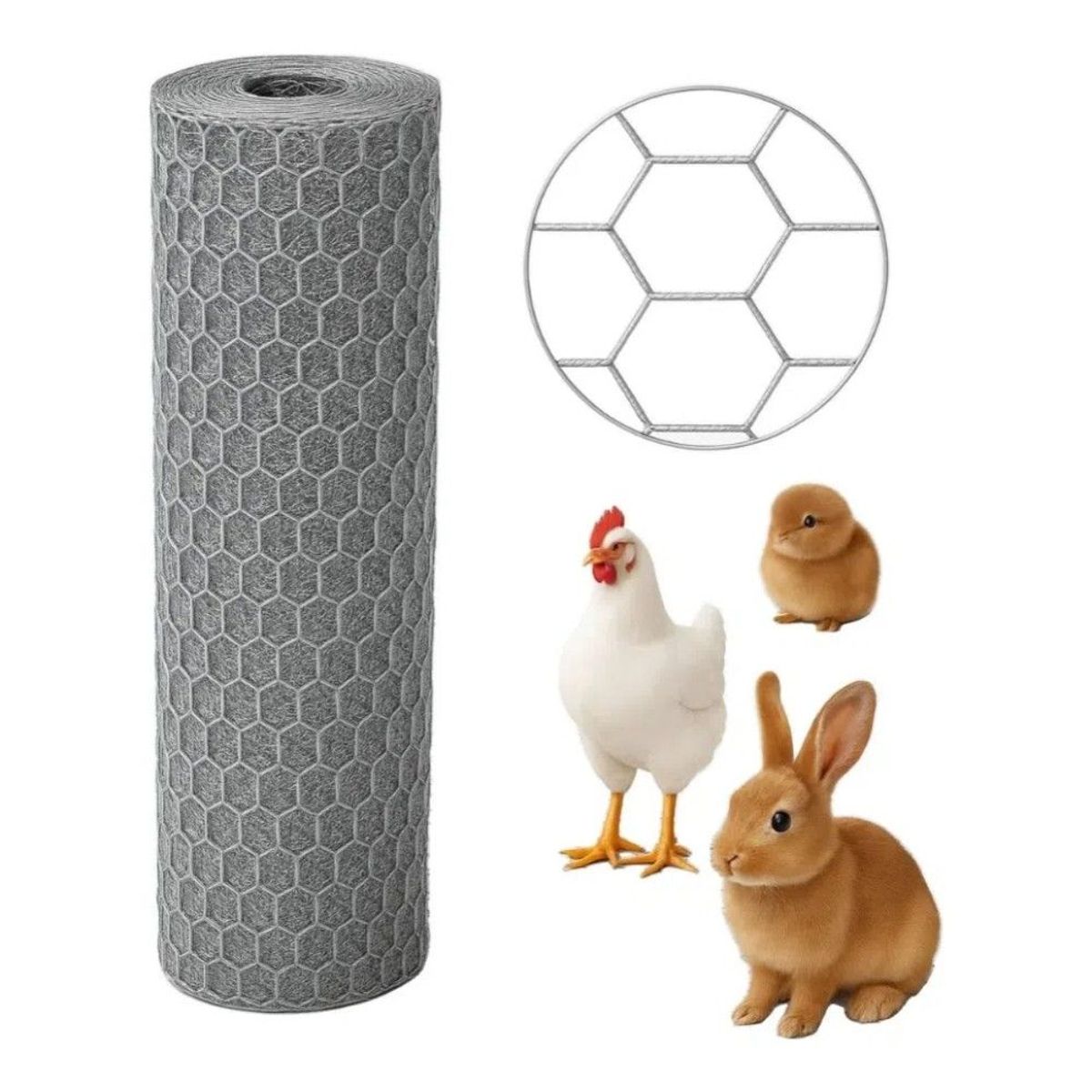 GENERICO - Malla Hexagonal Alambre Cercos 1,1 Pulgadas 100cm - 50mt