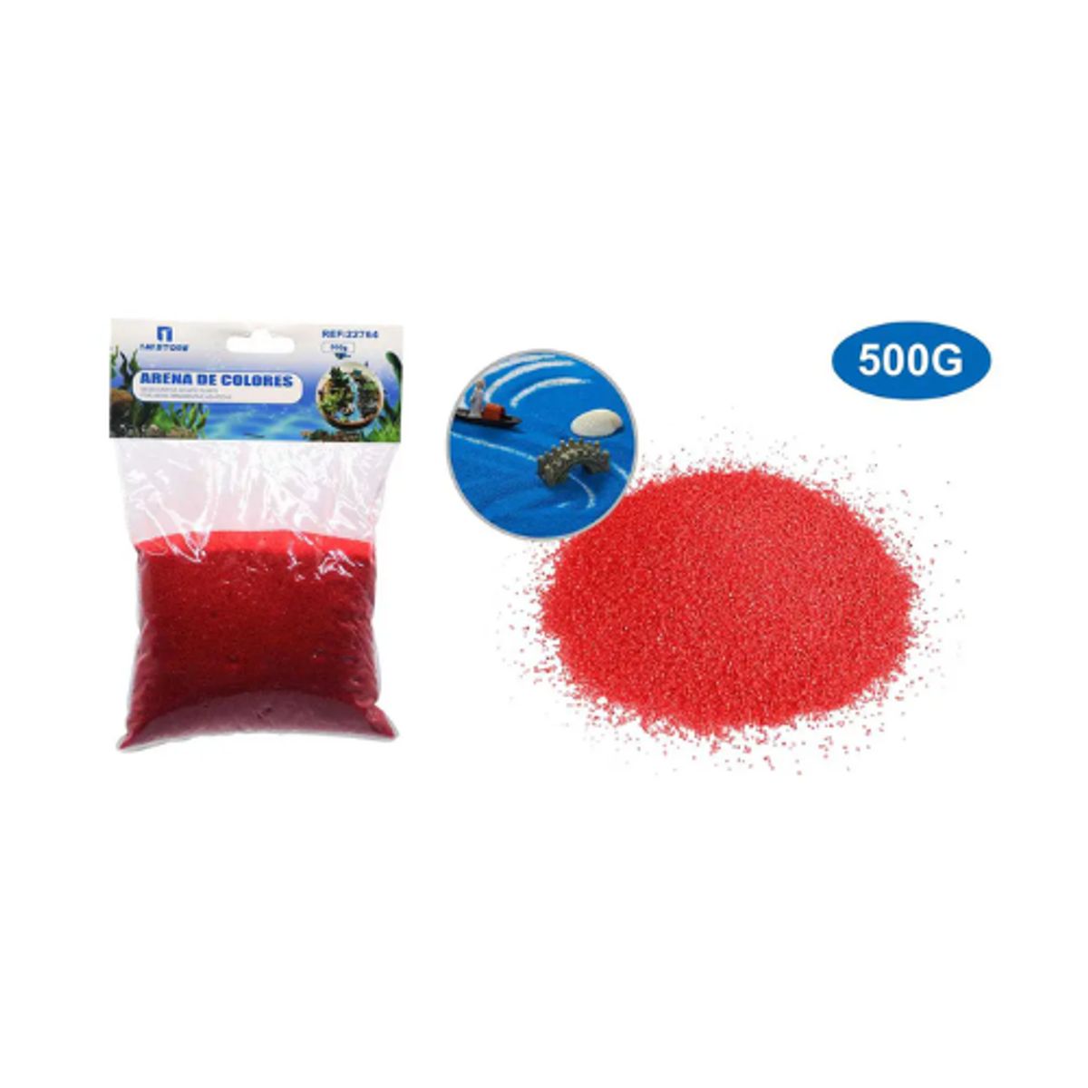 GENERICO - Arena De Color Rojo Decoración 500g