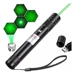GENERICO - Puntero Laser Verde Astronómico Largo Alcance Recargable
