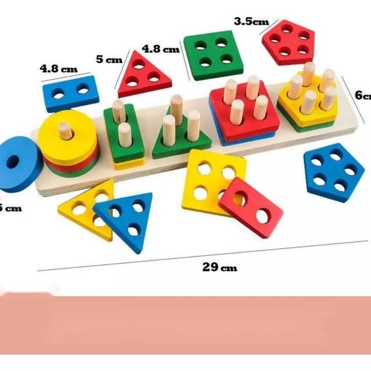 GENERICO - Pack 10 Juguetes Didácticos De Madera Para Niños Montessori