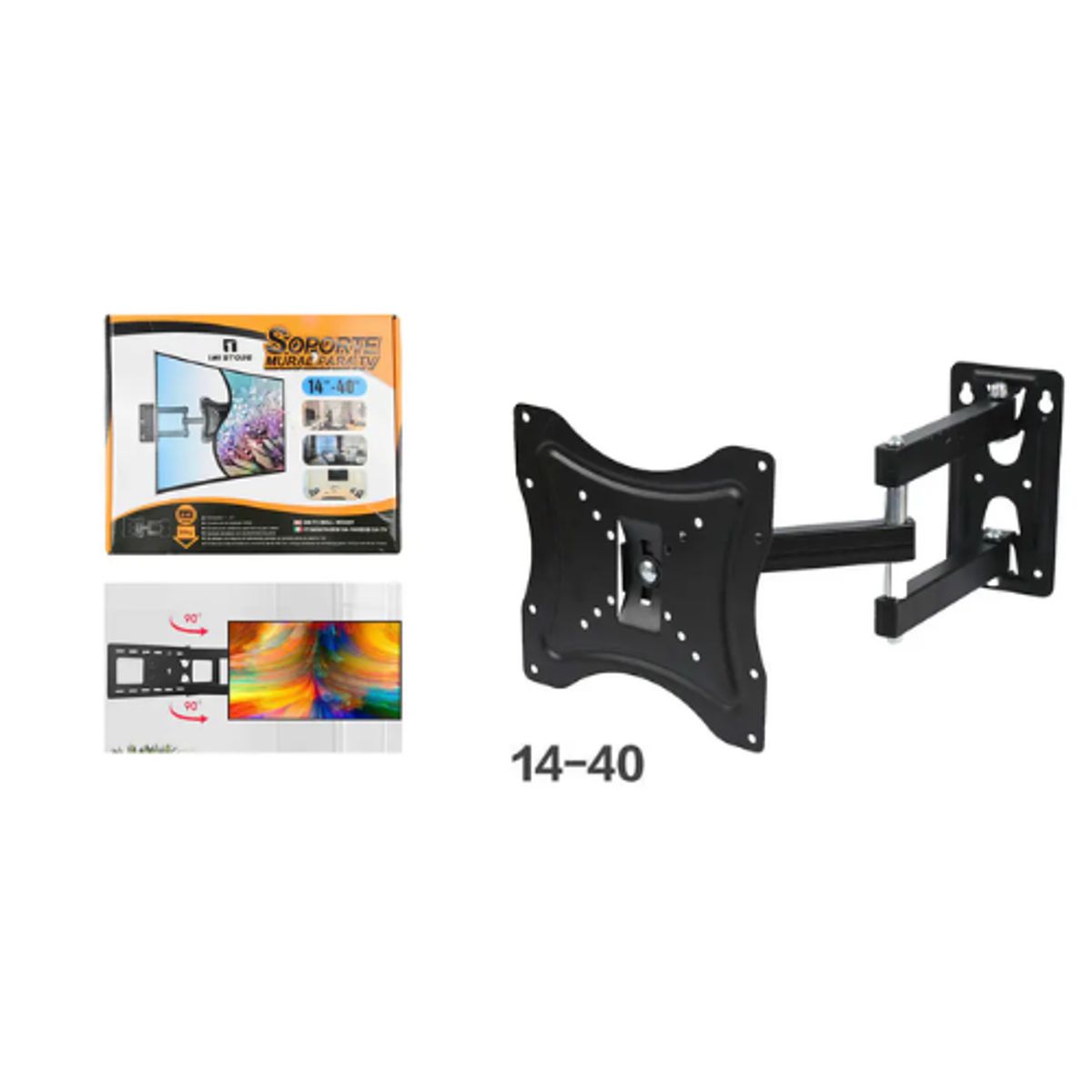 GENERICO - Soporte Mural Para Tv 14-40 Pulgadas Negro
