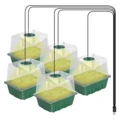 GENERICO - 28 Kits Bandejas Germinadoras Con Luz Invernadero Semillero