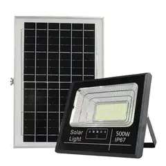 GENERICO - 500w Foco Reflector Solar Exterior Color Negro Luz Blanco