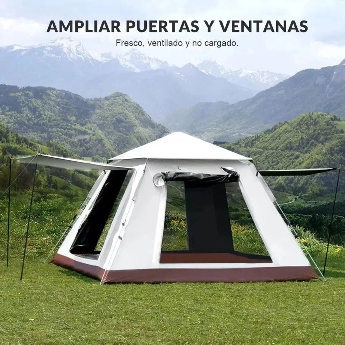 GENERICO - Tienda Campaña Casa Camping Grandes 240×240cm 4-8 Personas