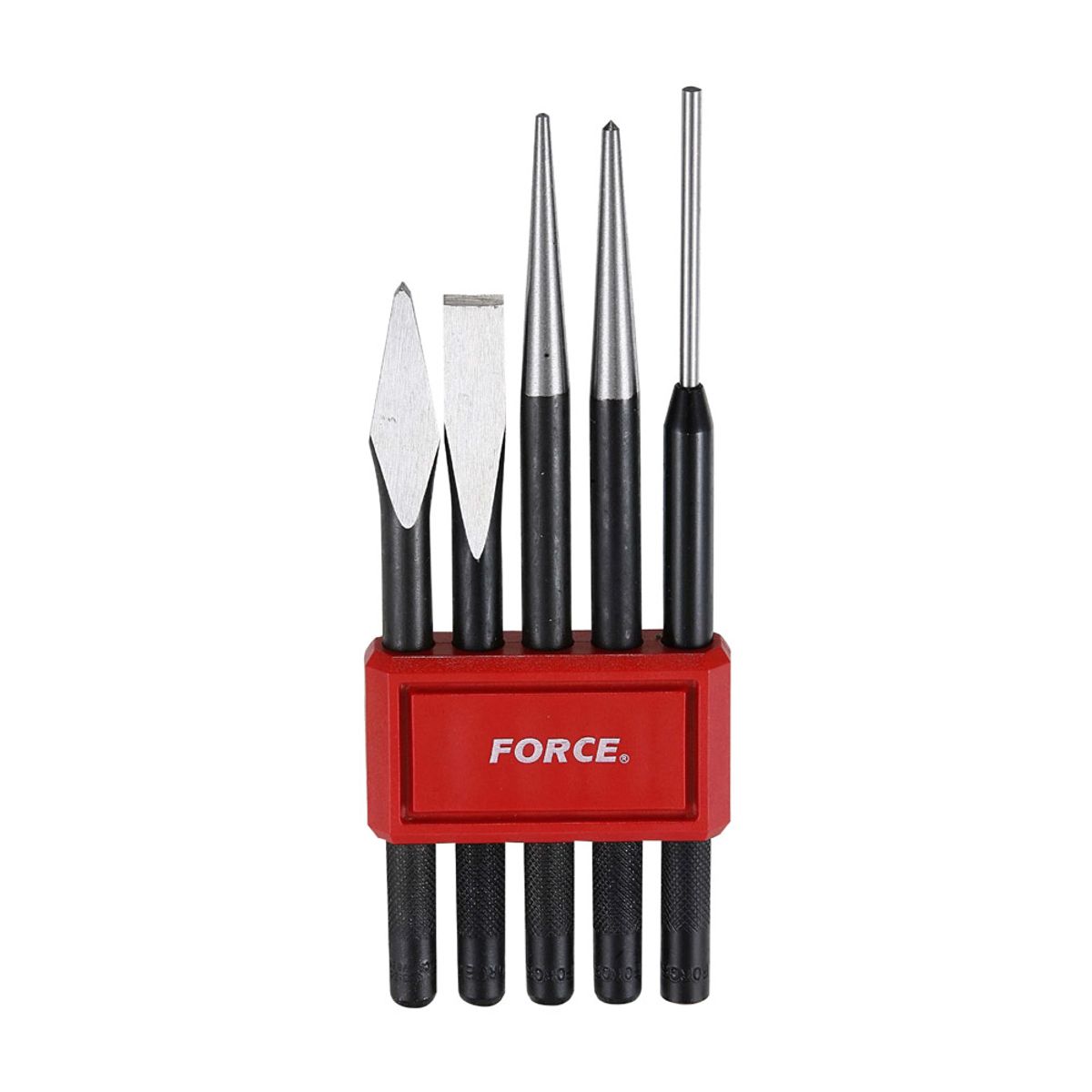FORCE - Juego de Cinceles y Botadores Punto - 5 piezas
