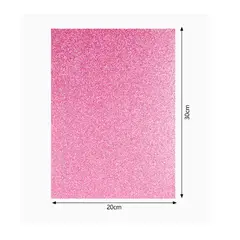 GENERICO - Goma EVA con Glitter autoadhesiva - Rosa Claro