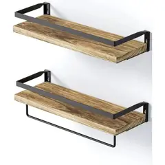 GENERICO - Repisas Flotantes De Madera Modernas Kit X2 Colores