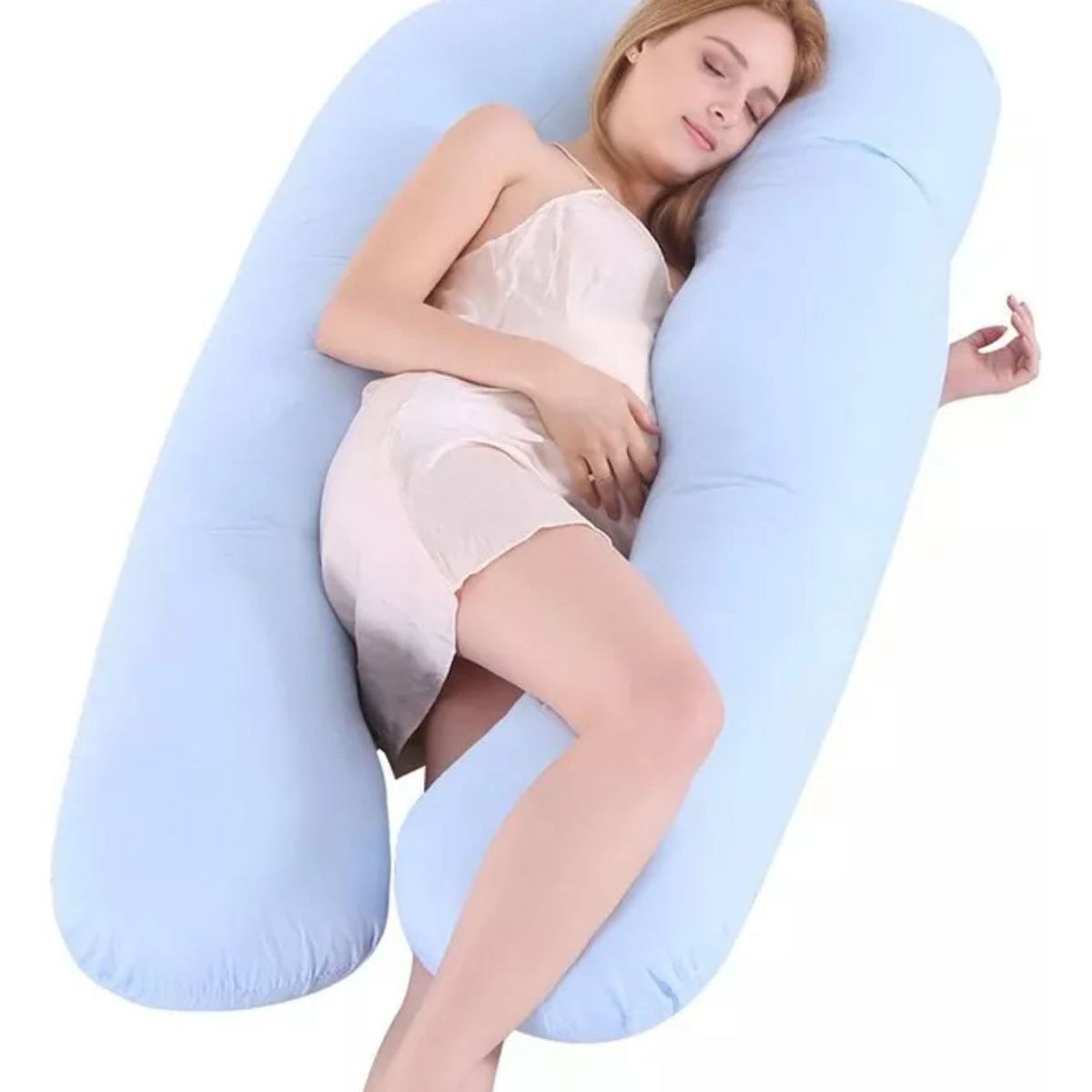 GENERICO - Cojín Almohada Maternal en U con Funda Extra Suave
