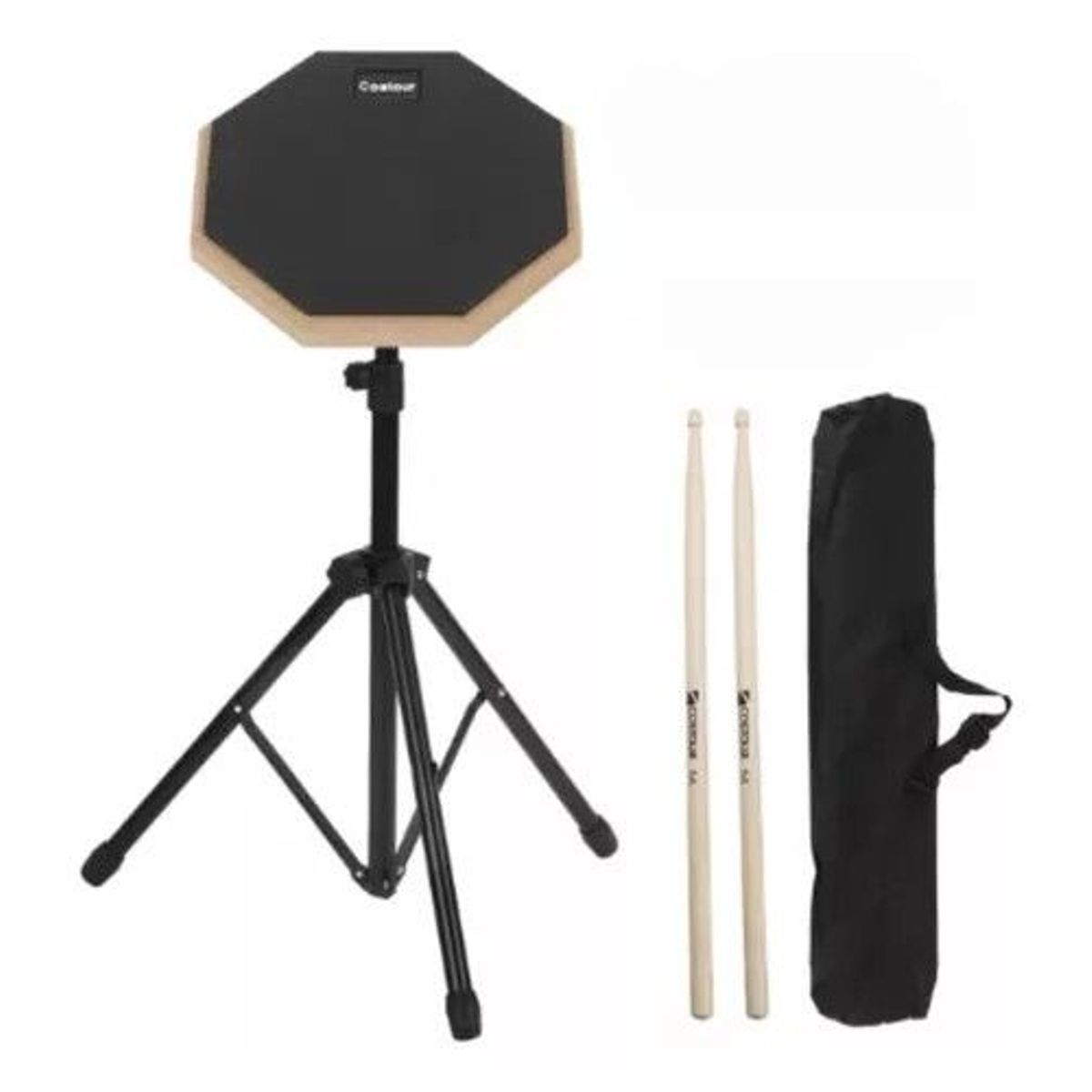 GENERICO - Pad De Práctica Con Atril Y Bolso Y Baquetas