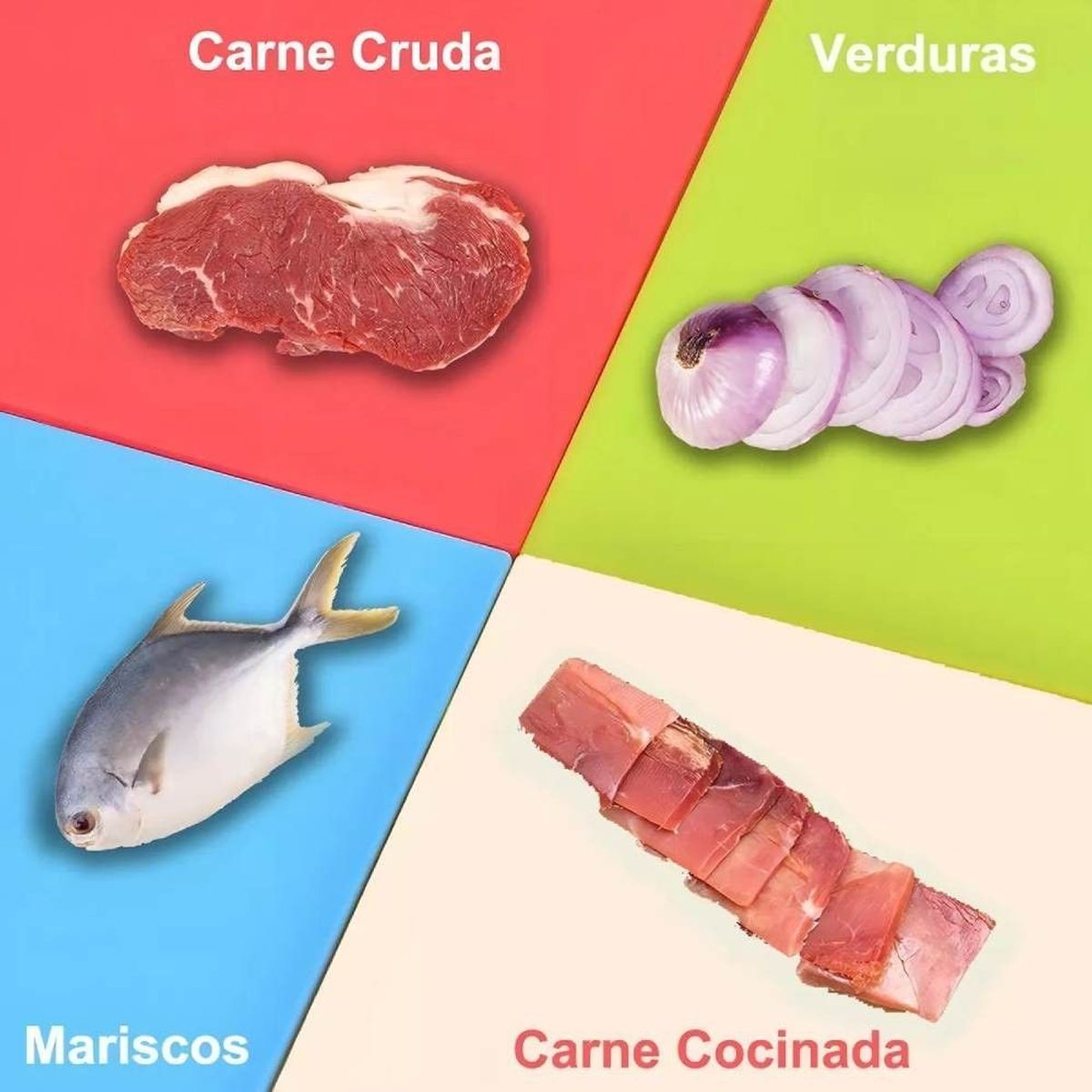 GENERICO - Tabla De Picar Con Pestañas Con Base Para Cocina 4 Unidades