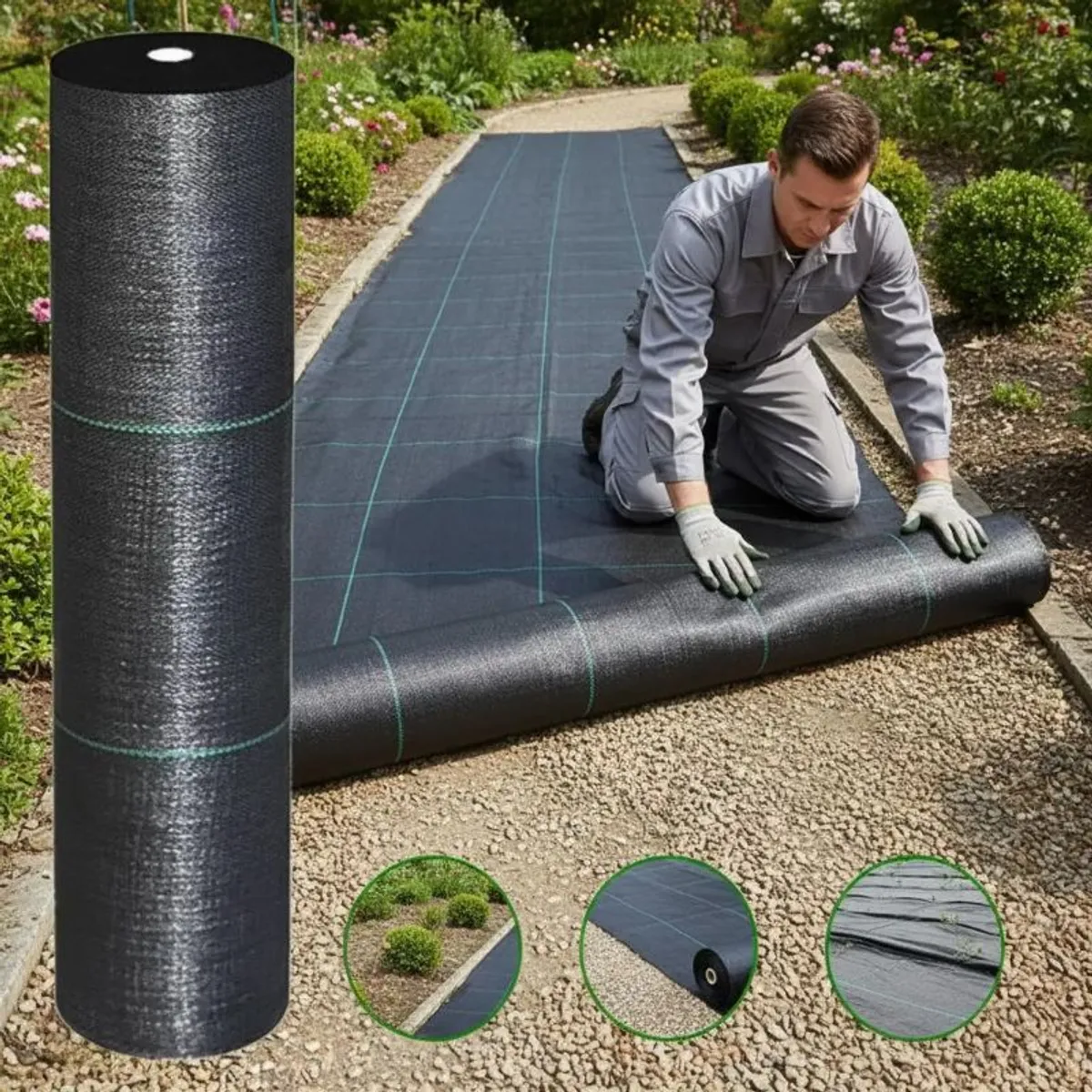 PETTER Malla Antimaleza Ground Cover Lona Antimaleza Negro 150m ...