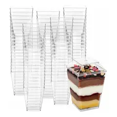 GENERICO - Vaso O Pocillos Ctapa 150 Ml Acrílico Postre X 50 Unidades