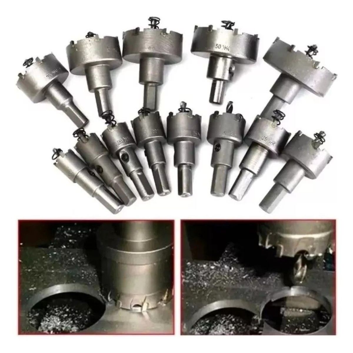 GENERICO - 13 Brocas Copa Sierra Hss De Carburo Para 16-53mm