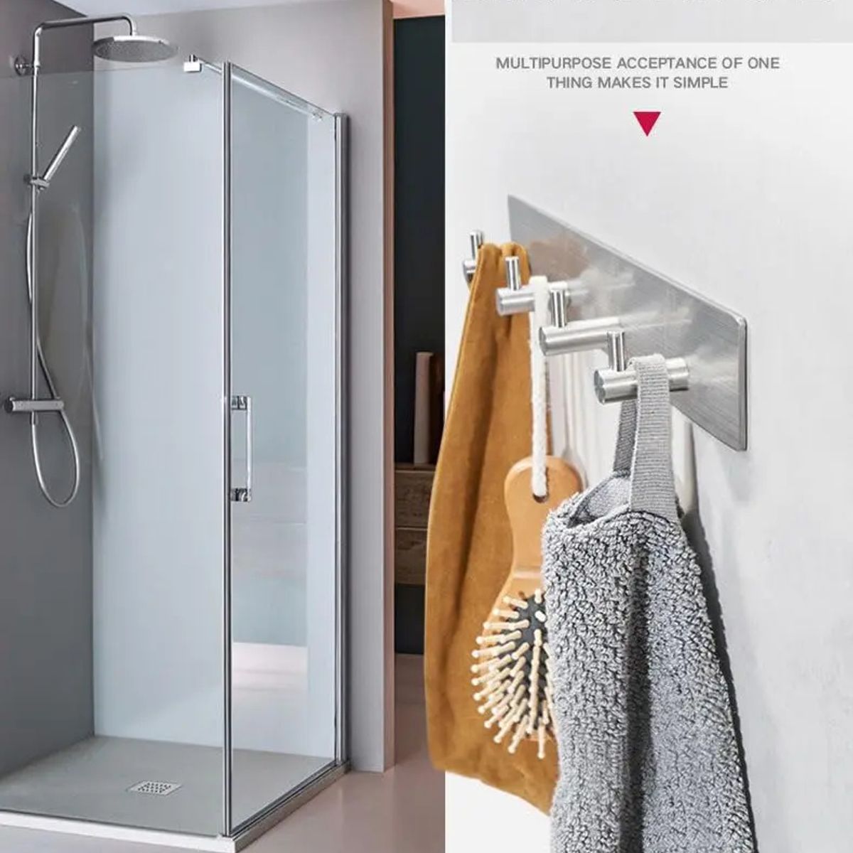 KUANGYE - Perchero De Pared Con Ganchos De Acero Inoxidable Ptoallas