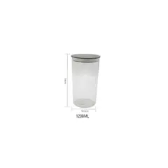 GENERICO - Frasco Contenedor Hermético Acrílico 1200ml Cocina Alimento