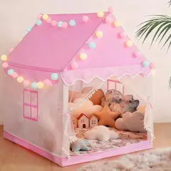 EVERSO - Carpa Infantil Con Luces Castillo Princesa Plegable Niños