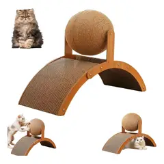 EVERSO - Rascador Y Juguete Sisal Para Gatos Arco Y Bola Vertical