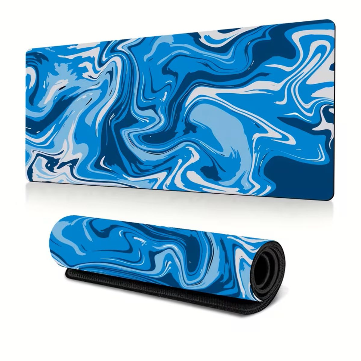 KUANGYE - Mouse Pad Gamer Xxl Antideslizante Fluido Abstracto 90x40cm 2mm