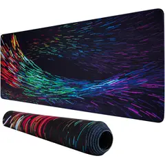 KUANGYE - Mouse Pad Gamer Xxl Antideslizante Colores Abstractos 90x40cm 3mm