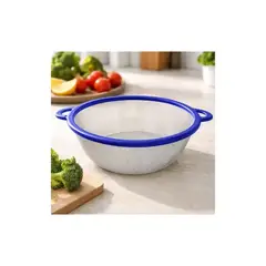 GENERICO - Colador de Cocina Malla Metálica 26 cm Bowl con Asas Plástico