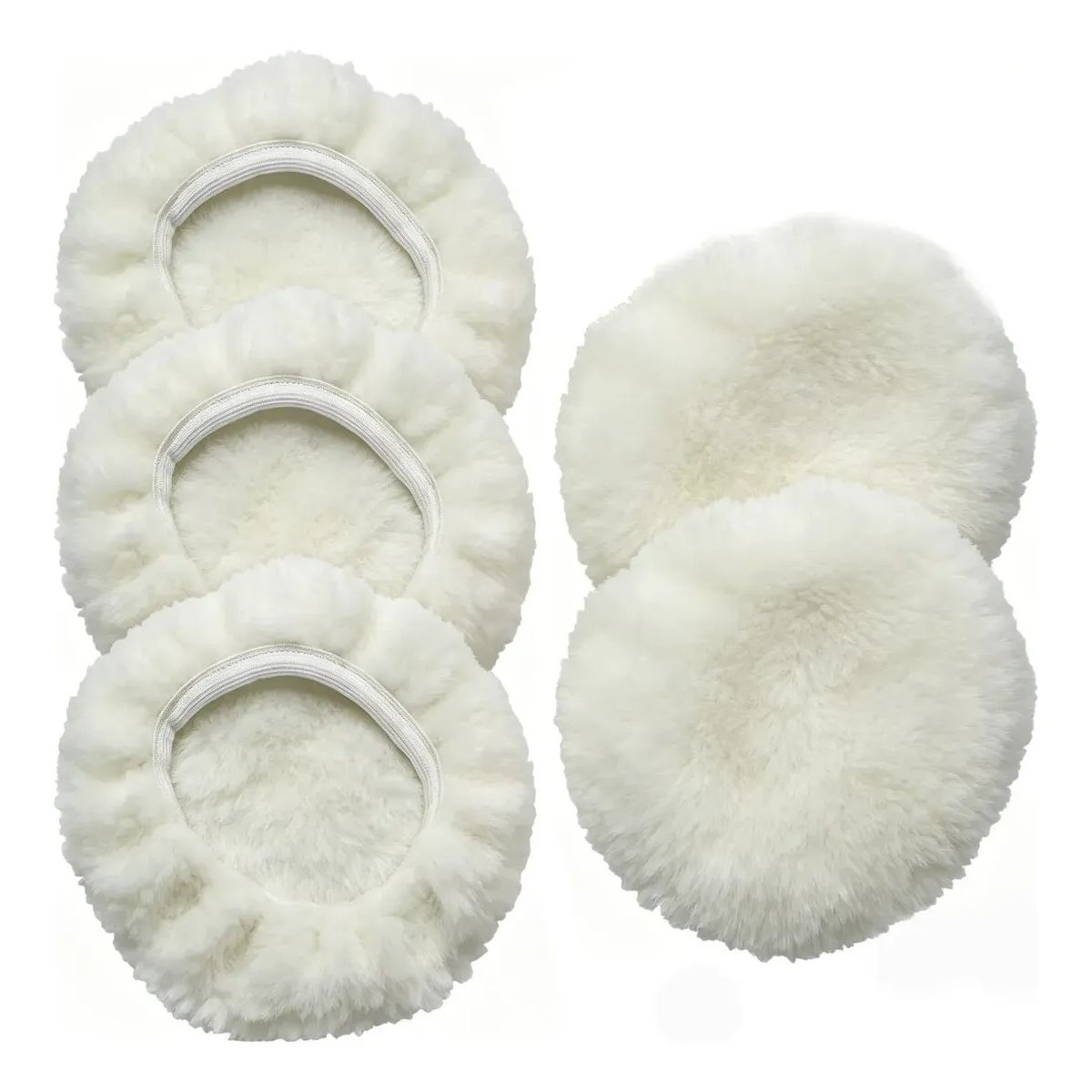 KUANGYE - Pack 5 Repuestos De Bonetes/pads/almohadilla Pulidora 24cm