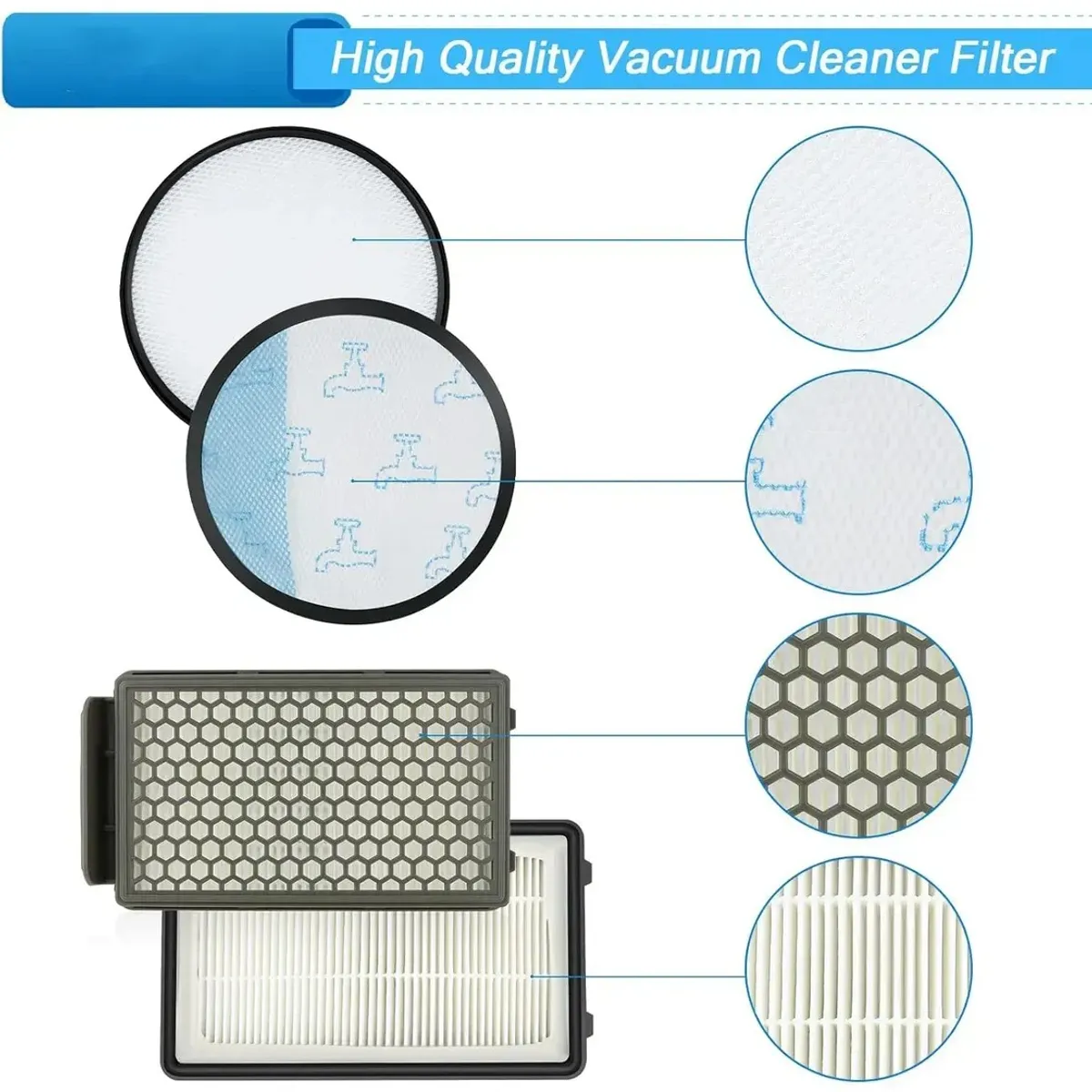 KUANGYE - Set Filtros Compatibles Con Rowenta Compact Power Xxl