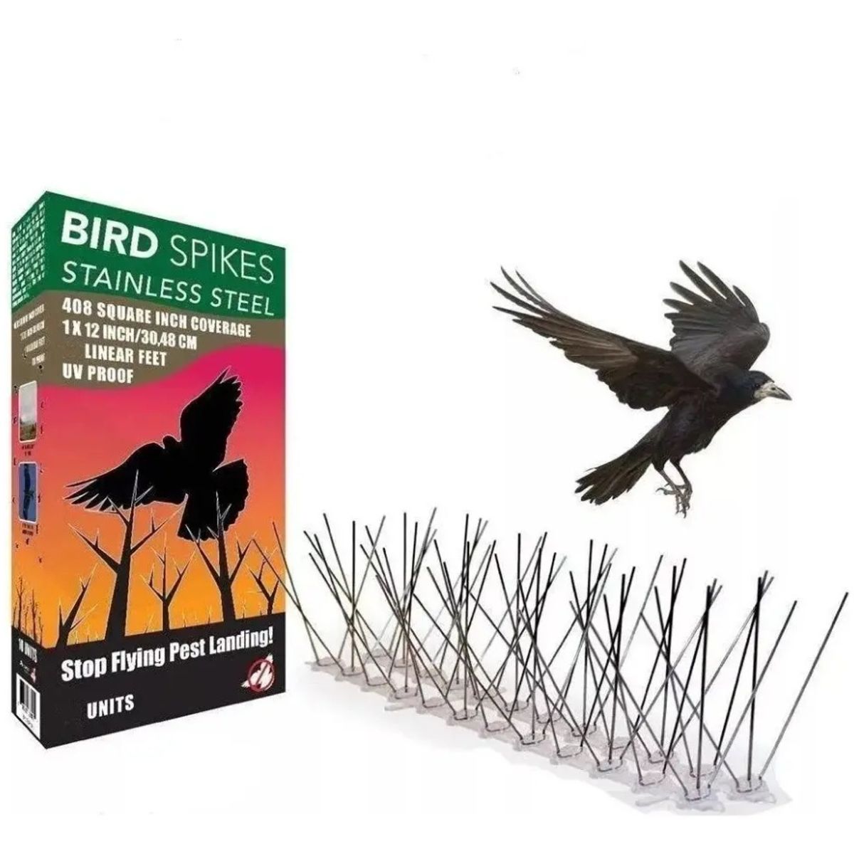 GENERICO - Pack 5 Púas Repelentes Palomas Anti Aves Ahuyentador