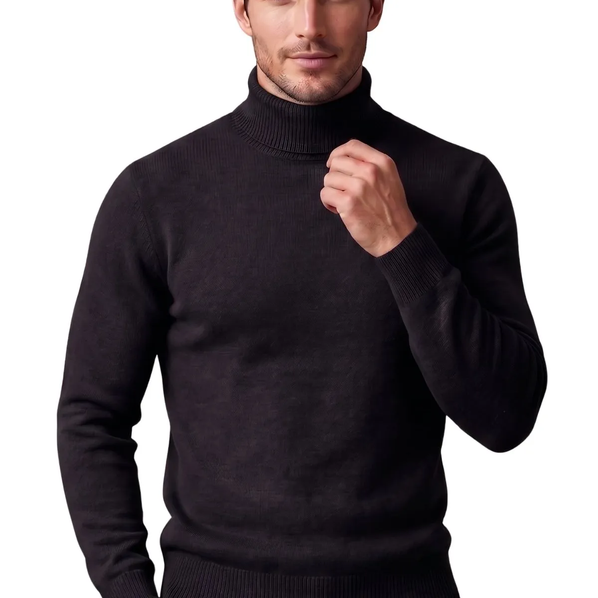 LOOK SHOP - Sweater Tejido Hombre Cuello Subido Beatle Colores 189